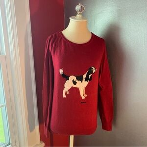 Barbour Red Spaniel Dog Crewneck Sweater